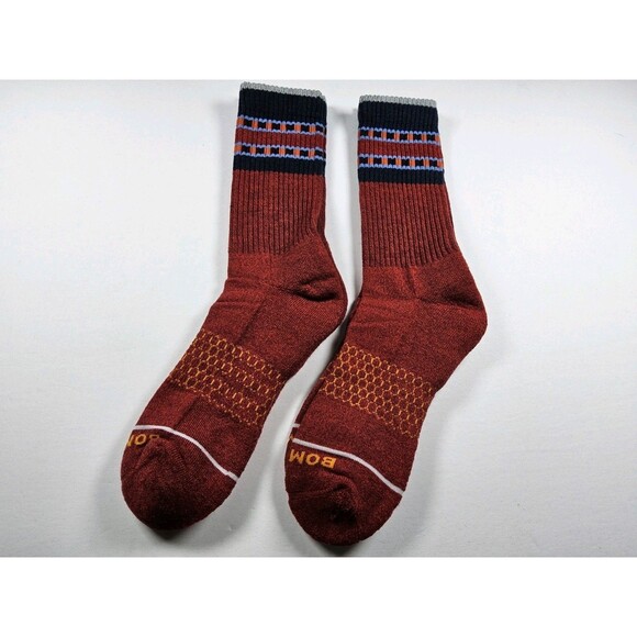 Bombas Merino Wool Holiday Lot Of 2 Pairs Calf Socks Size L - Picture 1 of 3